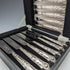 1973 British Vintage Sterling Silver Handle Cutlery 6 Pair Set Boxed Harrison Brothers